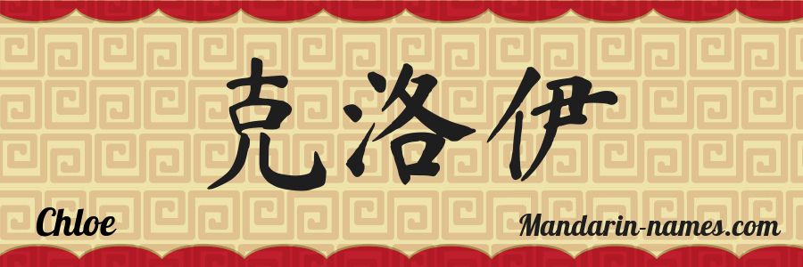 Chloe In Mandarin Chinese Your Name In Chinese Mandarin names