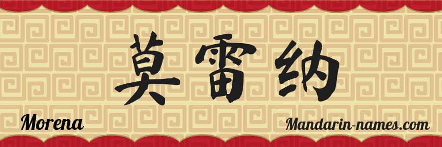 Morena in Mandarin Chinese - Your Name in Chinese 